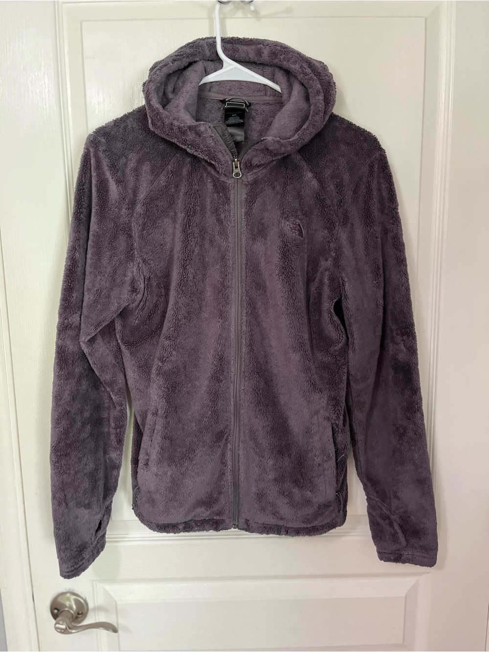 The North Face Plush Full-Zip Fleece Jacket - Heather Gray
